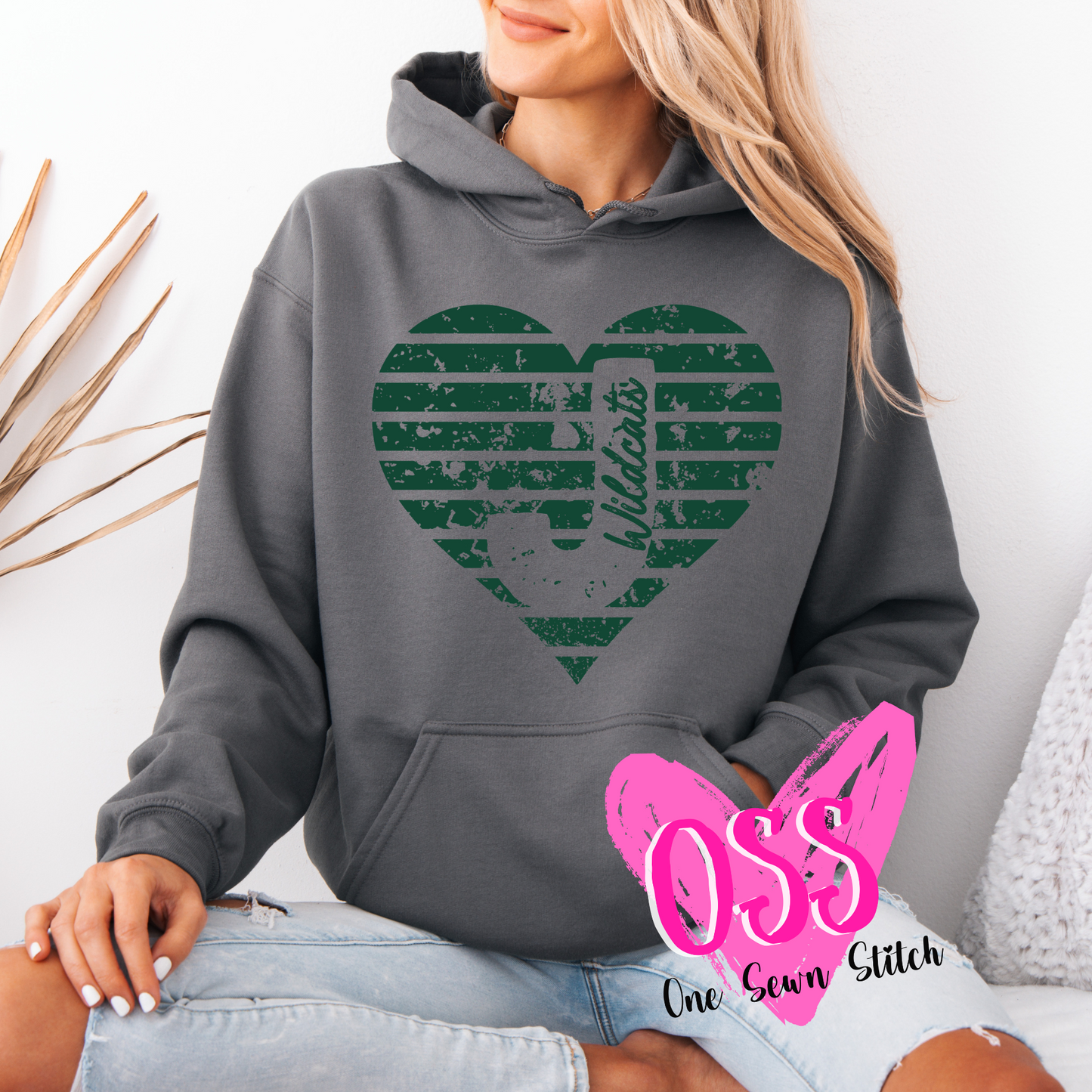 Wildcats Grunge Heart