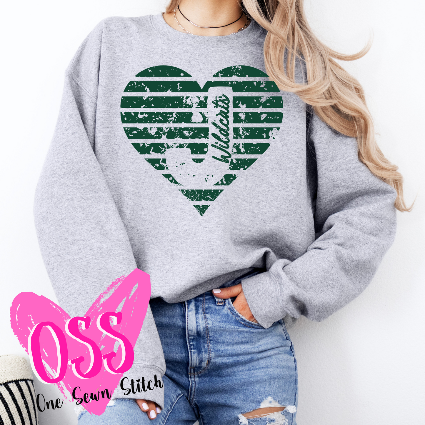 Wildcats Grunge Heart