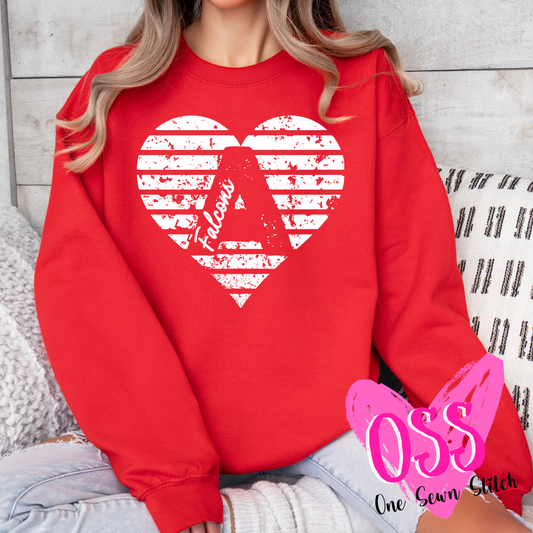 Falcons Grunge Heart