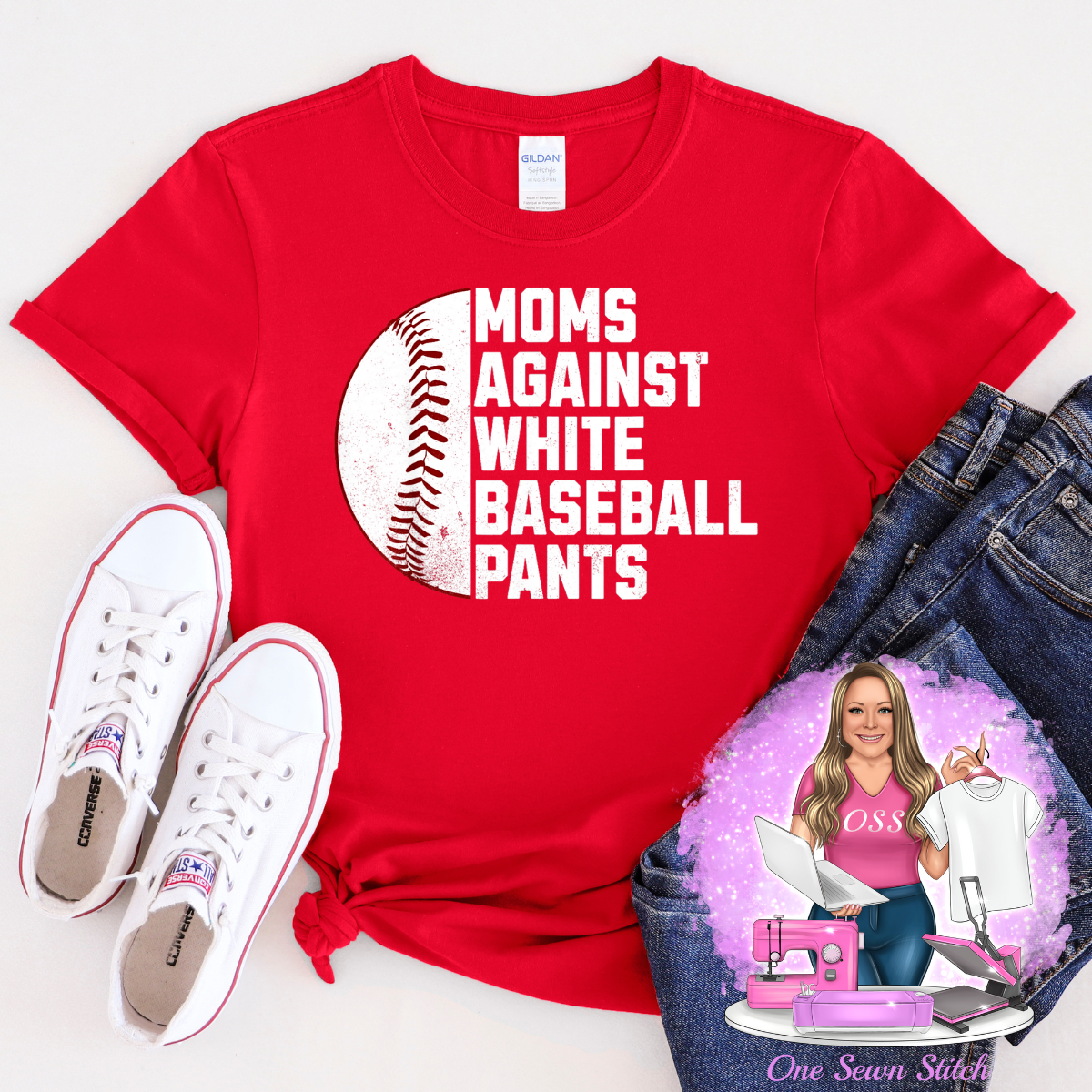 Moms Against White Baseball Pants